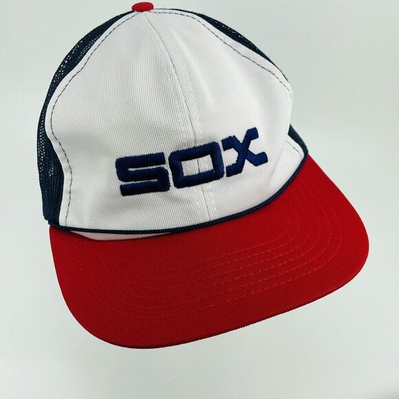Vintage 90s Chicago White Sox American Needle Plain Logo Snapback Hat Cap (HT4) - Picture 2 of 8